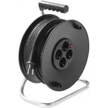 Power extension Bachmann 392.180 25 m 4 AC outlet(s) Black