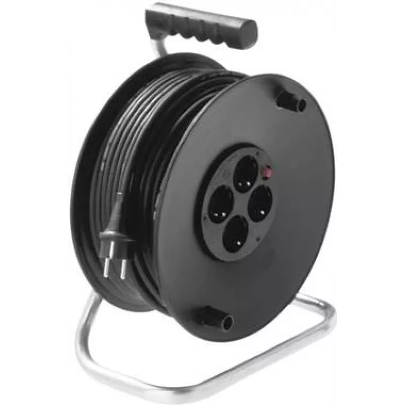 Power extension Bachmann 392.180 25 m 4 AC outlet(s) Black