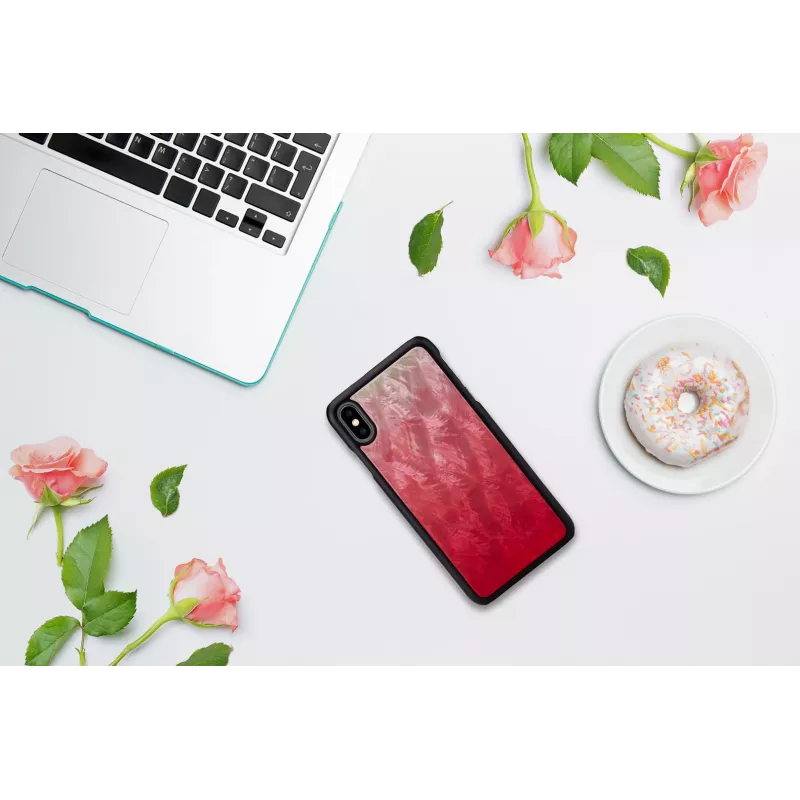 Smartphone case iKins for iPhone XS Max — pink lake with black accents