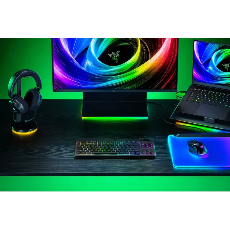 Razer BlackWidow V4 Low-Profile Tenkeyless HyperSpeed keyboard Gaming USB RF Wireless Bluetooth QWERTY US International Black