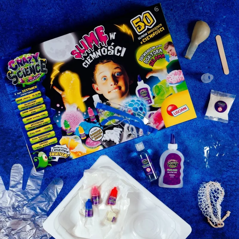 Science kit Liscianigiochi Crazy Science Slime in the dark 304-PL89239 — glow-in-the-dark slime experiment set