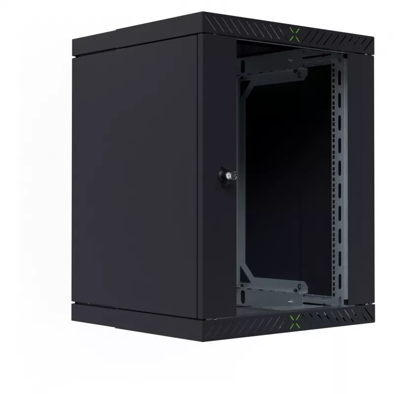 EFB Elektronik 19 gehäuse X-Rack mit Glastür 400-600mm schwarz - Wandgehäuse (WGX-1506TS.G1)