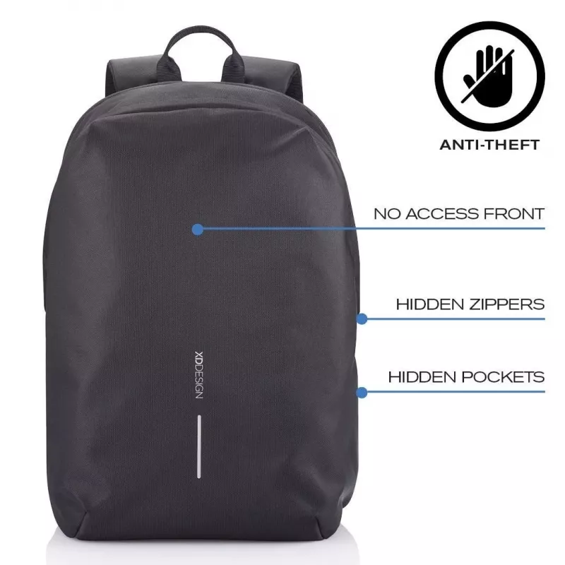 Casual backpack XDDESIGN Bobby Soft with 15.6 inch notebook compartment, 16 L, PET, black