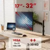 Monitor mount MACLEAN MC-135 gas spring for 17 inch–32 inch screens, load 2–10 kg, black