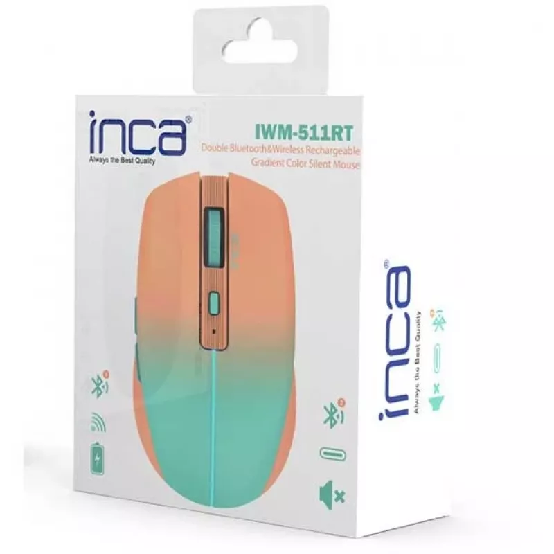 Cian Technology GmbH INCA Mouse IWM-511RT Blt+Wrls RGB base colour Orange