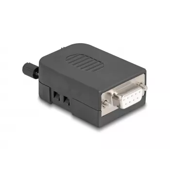 DeLOCK 90655 wire connector D-Sub 9 3 pin terminal block Black Grey