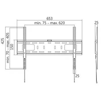 TV mount LogiLink BP0017 177.8 cm (70 inch) Black
