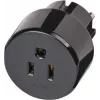 Travel Adapter USA, Japan/Grounded Plug, Socket Adapter black