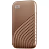 WD My Passport SSD WDBAGF0010BGD - SSD - verschlüsselt - 1 TB - extern (tragbar) - USB 3.2 Gen 2 (USB-C Steckverbinder) - 256-Bit-AES - Gold
