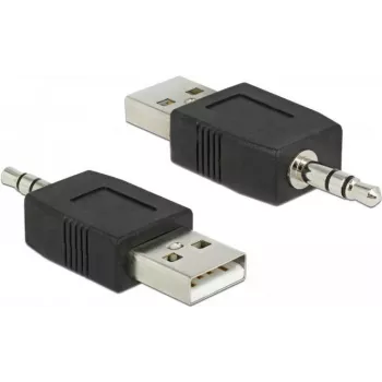 Cable Gender Changer DeLOCK 66069 USB A 3.5 Black