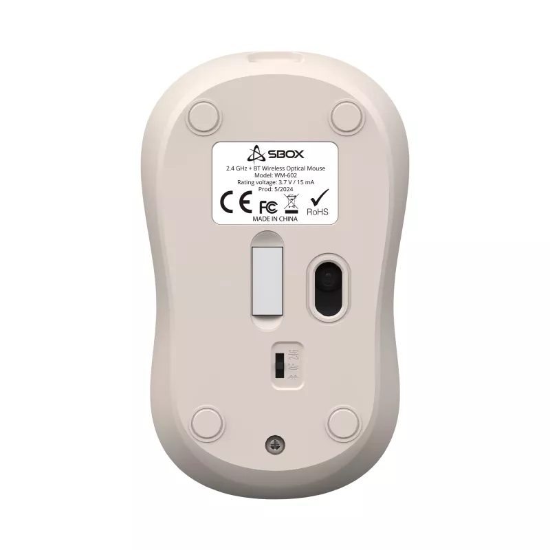 Mouse SBOX WM-602 Beige Wireless Interface
