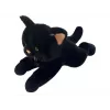 Plush toy cat Madej 55 cm — lying down pose, black