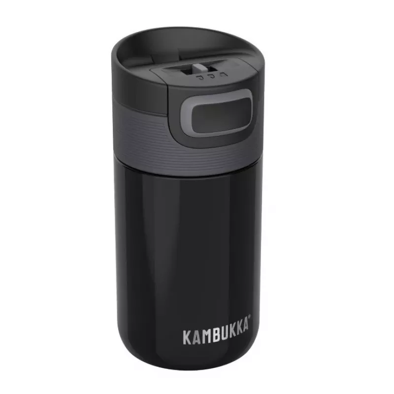 Thermal mug Kambukka Etna 300 ml Pitch Black — insulated travel cup, stainless steel, leakproof, 300 ml