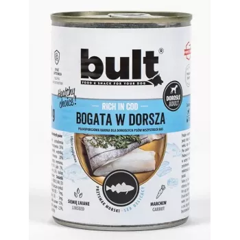 Wet dog food BULT Rich in cod 800 g pouch — complete adult dog wet food, 800 g