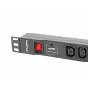 Lanberg PDU-08I-0200-C20-BK Stromverteilereinheit (PDU) 1U Schwarz 8 AC-Ausgänge (PDU-08I-0200-C20-BK)