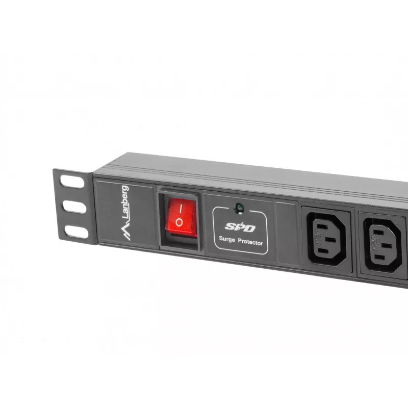 Lanberg PDU-08I-0200-C20-BK Stromverteilereinheit (PDU) 1U Schwarz 8 AC-Ausgänge (PDU-08I-0200-C20-BK)