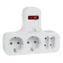 Power socket x4 with switch MACLEAN MCE224 F — 4-way mains outlet with individual switch