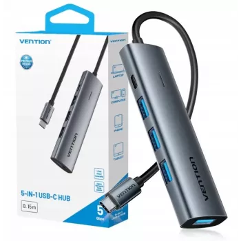 Hub 5v1 USB-C 3.0 Vention 0.15m