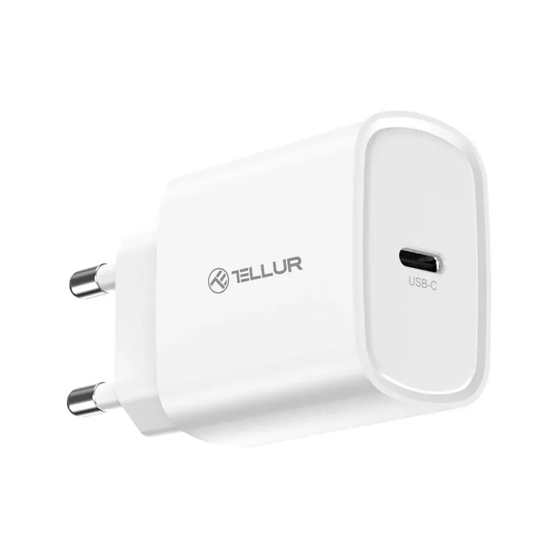 Wall Charger Tellur TLL151421 20W USB-C PD fast charging for phones and tablets