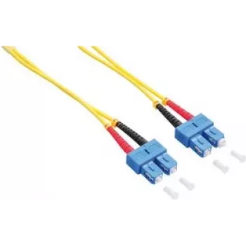 LogiLink - Patch-Cable - SC Single-Modus (M) to SC Single-Modus (M) - 1 m - Fibre Optic - Duplex - 9/125 micrometre - OS2 - Halogen-Free - Yellow