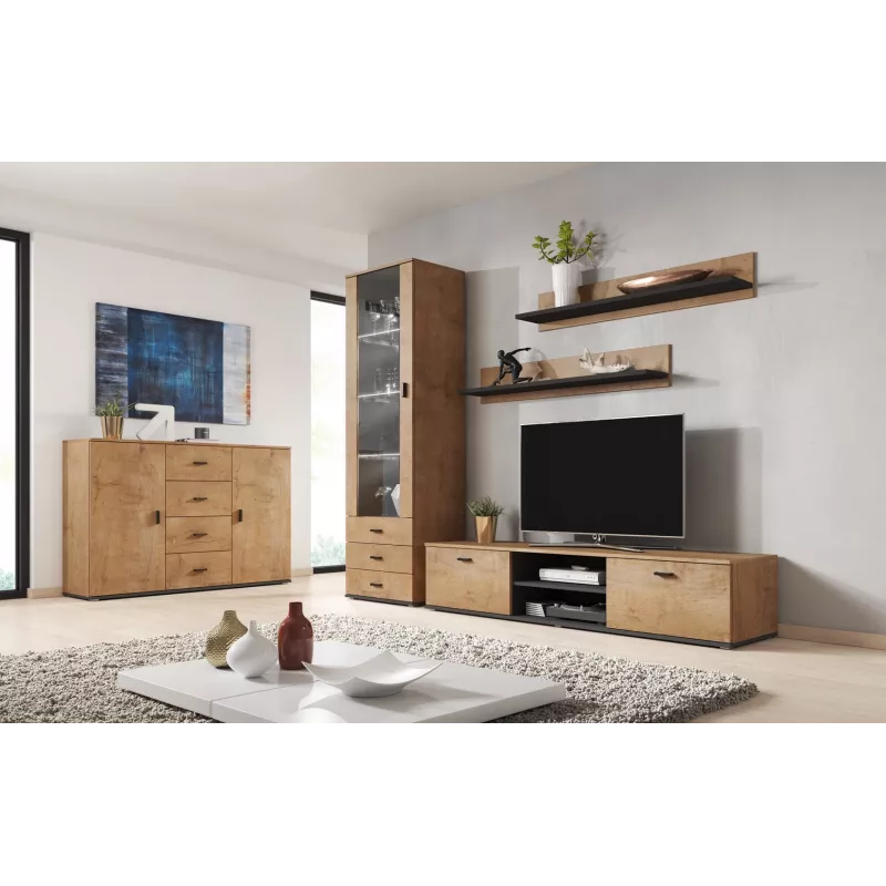 Cama living room sideboard UNI lefkas oak/black