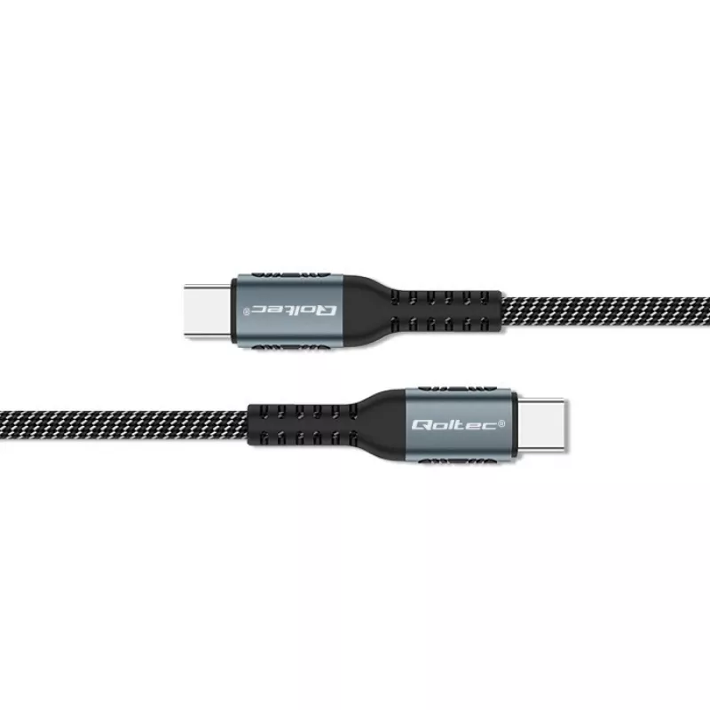 Qoltec Cable USB 2.0 Type C USB 2.0 Type C 100W Qc 3.0 Pd 1m Black