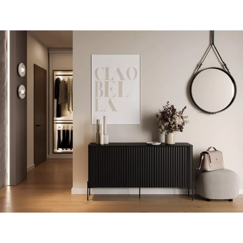 Cama VERA chest of drawers 150x40x80 black matt
