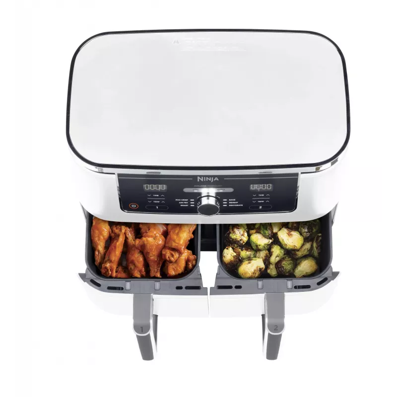 Hot air fryer Ninja AF400EU Double 9.5 L 2470 W White, rotary and touch controls