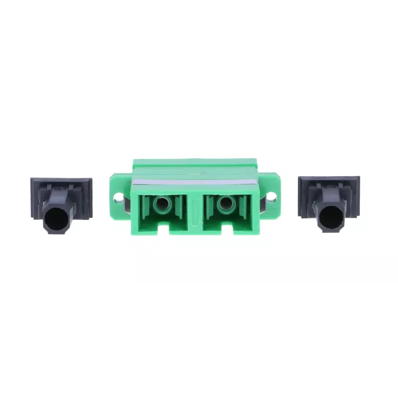 Extralink SC/APC Duplex Adapter, Single-mode, Green