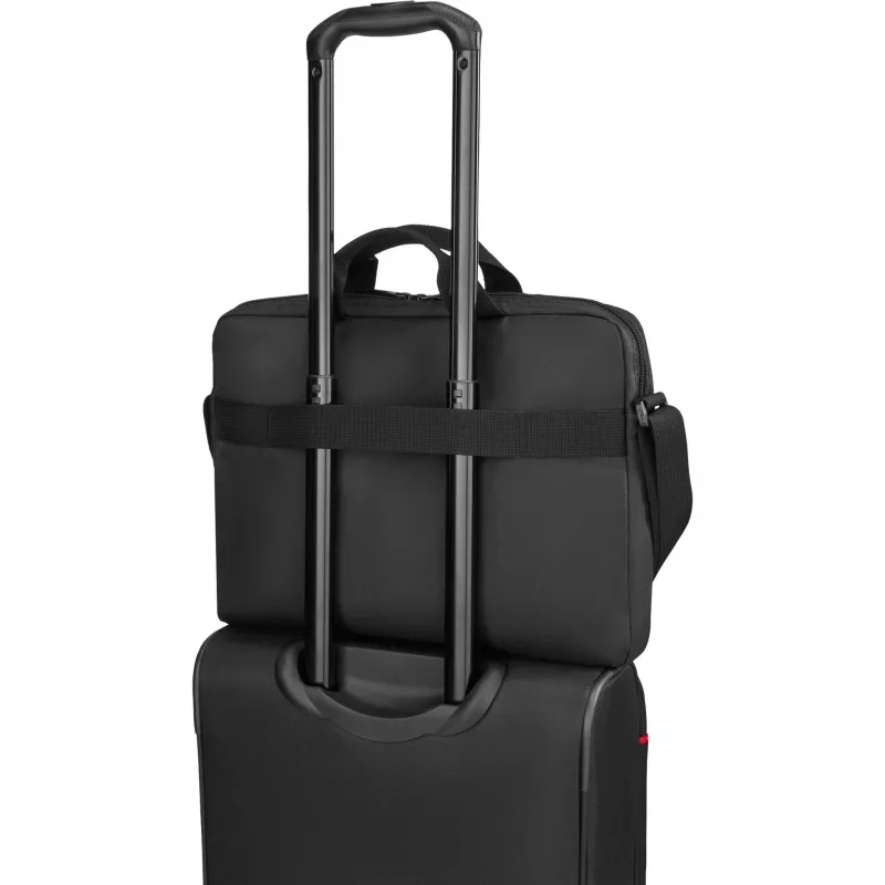 Laptop bag Wenger BQ 16 Slimcase Toploader Black — fits 16 inch laptops, toploader design, padded compartment