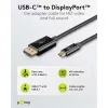 Goobay USB C to DisplayPort Cable - Gold-Plated Connectors, Ultra HD Resolutions up to 4k @ 60Hz Type C Thunderbolt 3/4 to DP Adapter Compatible with