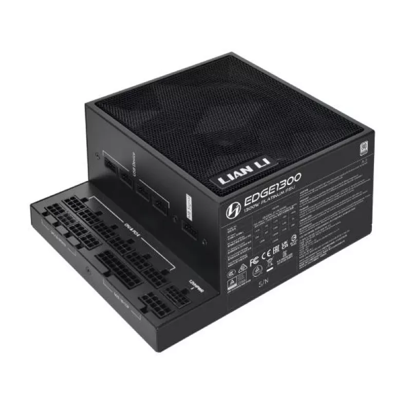 Lian Li EDGE EG1300 1300W Power Supply, 80 PLUS Platinum, ATX 3.1, PCIe 5.1, Black