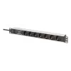 Digitus DN-95441 power distribution unit PDU 7 AC outlets 1U Black Silver