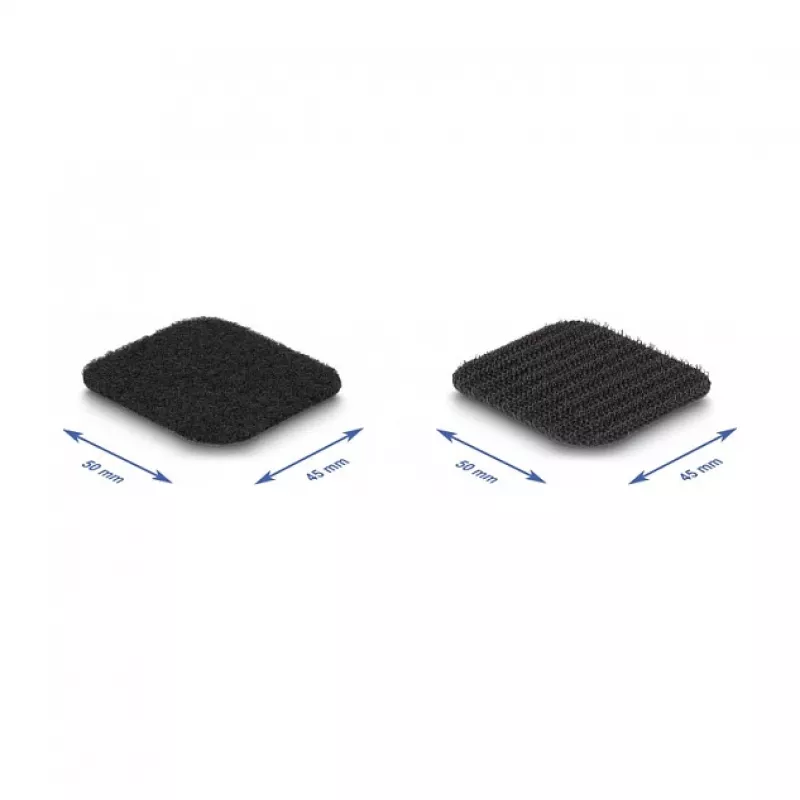 DeLOCK Hook-and-loop pad on roll self-adhesive 45 x 50 mm length 5 m black