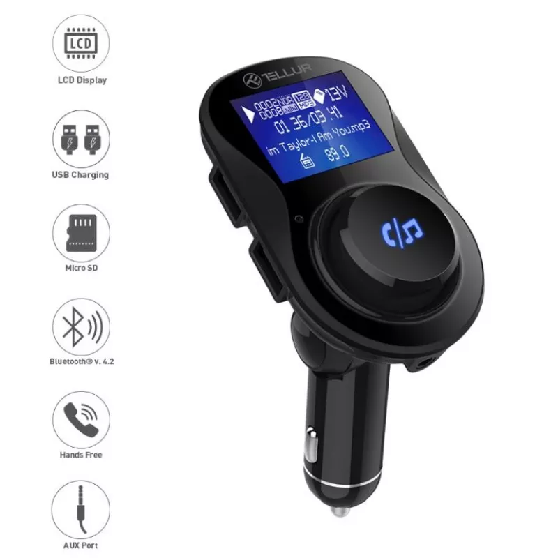 FM transmitter Tellur FMT-B3 with 3.5mm jack and USB power
