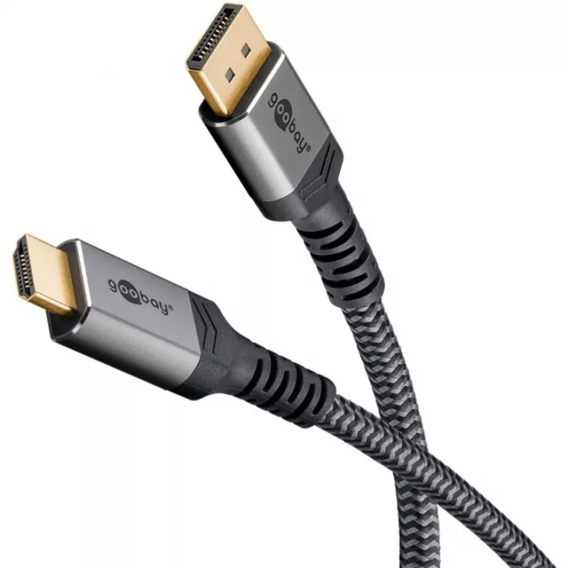 Goobay 65270 Video Cable-Adapter 3 m DisplayPort HDMI Grey (65270)