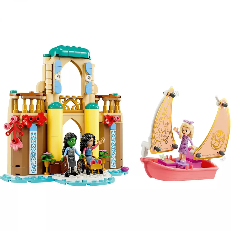 Construction toy LEGO set 75681 with Wicked, Glinda, Elphaba, Nessarose and Shiz University minifigures