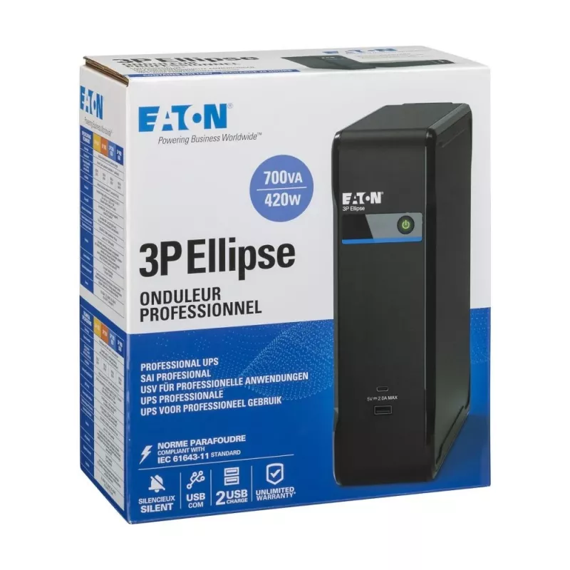 Eaton 3P700UI UPS Standby Offline 0.7 kVA 420 W 4 AC outlets
