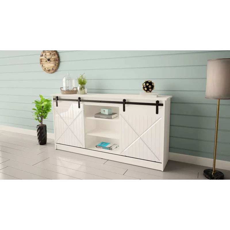 Chest of drawers 160x80x35 GRANERO white/gloss white