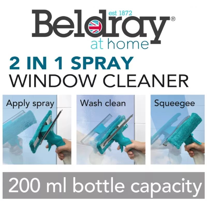 Window cleaning 2-in-1 spray Beldray LA024275TQEU7 – spray and squeegee tool