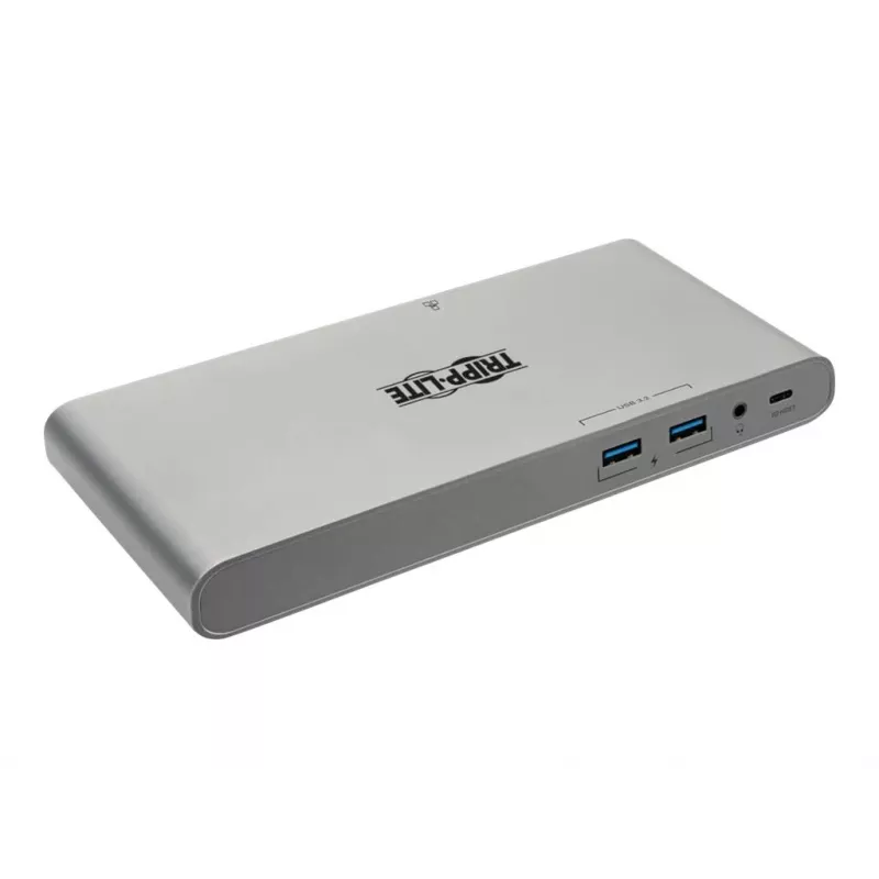 Eaton Tripp Lite USB-C Dock, Triple Display - 4K HDMI/DisplayPort, VGA, USB 3,2 Gen 1, USB-A/USB-C Hub, GbE, 100W PD Charging, International Power Cables - docking station - USB-C