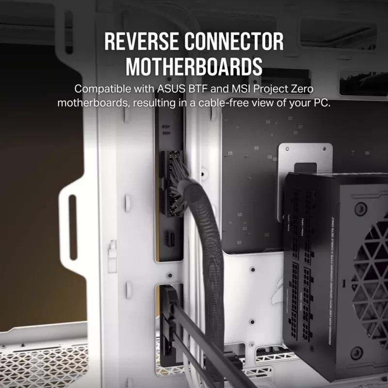 Corsair 2500D AIRFLOW Micro ATX Dual Chamber PC Case – White CC-9011264-WW