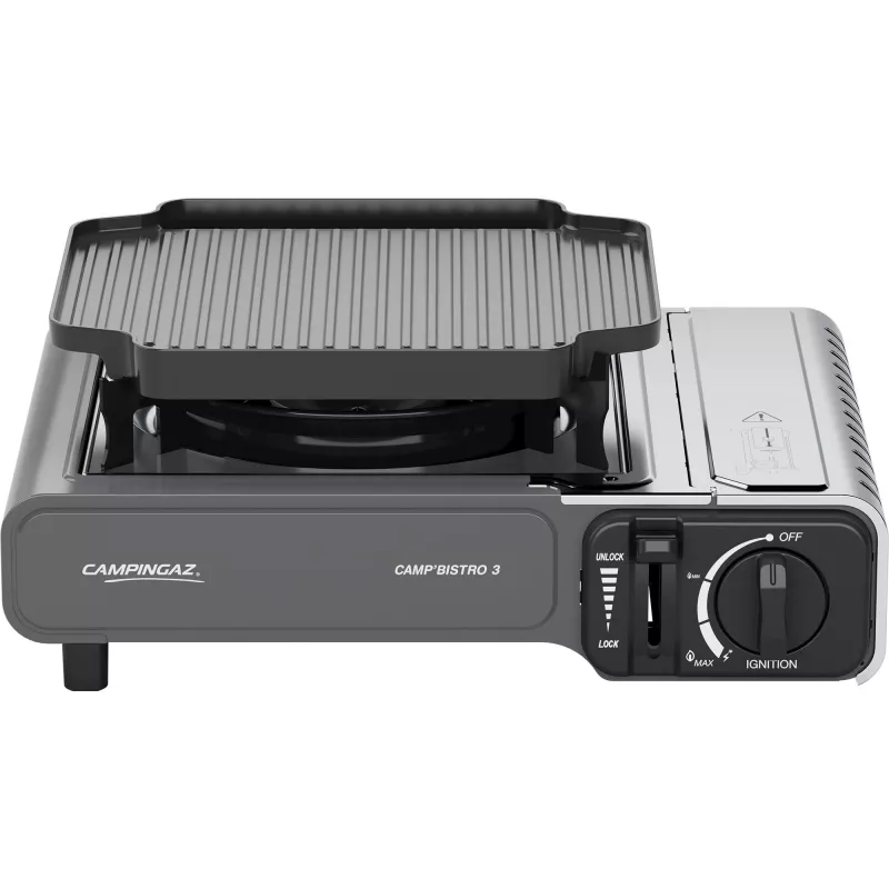 Portable Campingaz CampBistro 3 Camping Stove with Die-Cast Aluminium Griddle
