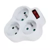 Esperanza ELK304W electrical splitter, 3 sockets with switch, white