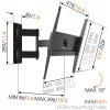 Vogels | Wall mount | MA3040-A1 | Full Motion | 32-65 | Maximum weight (capacity) 25 kg | Black