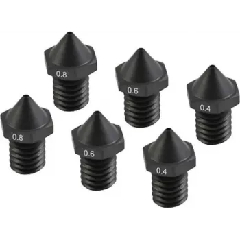 3D printer hardened nozzles Flashforge C3P set 0.4 mm / 0.6 mm / 0.8 mm