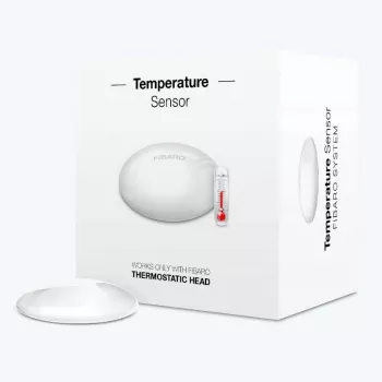 Temperature sensor Fibaro FGBRS-001 freestanding wireless — indoor, 2400 MHz, CR2032, accuracy ±0.5°C