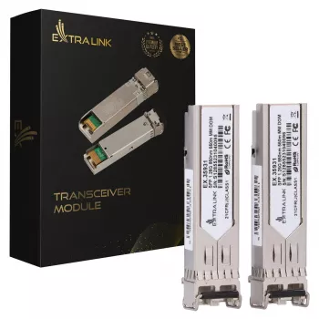 Extralink SFP Module SFP 1.25G 2-pack, 1.25Gbps, LC/UPC, 850nm, 550m, Multi Mode, DOM, Dedicated to HP/Aruba