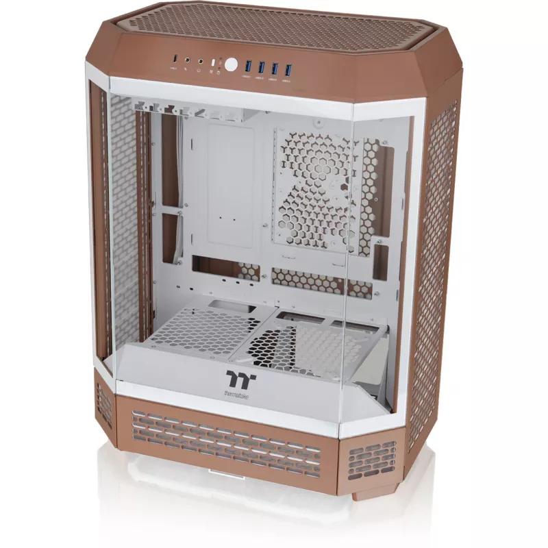 PC Case Thermaltake The Tower 600 Midi Tower Mocha — ATX/Micro-ATX/Mini-ITX, Tempered Glass, 1x3.5 inch + 2x2.5 inch, 4x USB 3.2