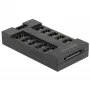 Delock - RGB LED light hub - 10 ports - Black (64128)